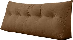 Generic Подушка-валик для изголовья кровати с несъемным чехлом, цвет кофе Coffee