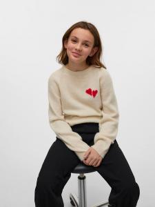 Vero Moda Girl Свитер "Bam" кремово-красного цвета