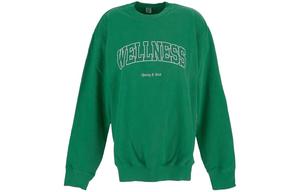 Спортивный свитшот с принтом-слоганом SPORTY & RICH, зеленый