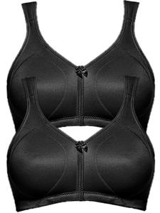 Бюстгальтер без косточек SUSA 2er Pack Entlastungs BH Topsy Plus, черный