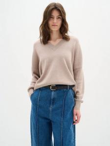 Хлопковый джемпер foster с v-образным вырезом InWear, цвет Sandy Grey