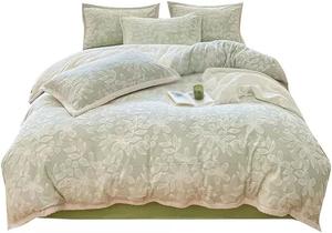 SkiPdr Комплект постельного белья из резного бархата утепленный двусторонний стеганый Vert