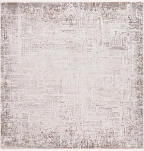 Ковер SAFAVIEH, 201 x 201 см, Diamond Collection, Beige & Grey Brown, без линьки и простой в уходе, идеален для помещений с высокой проходимостью в гостиной, спальне (DIA134B)