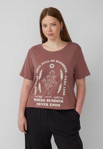 Футболка с принтом QS, фиолетовый