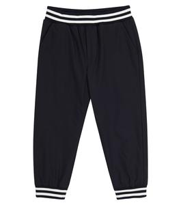 Полосатые спортивные штаны с логотипом Moncler Enfant, черный