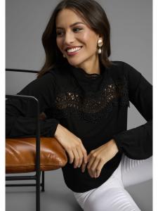 Laura Scott Футболка с длинными рукавами черного цвета