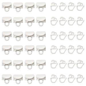 Бегунок + крючок Ikea Vidga, 24 шт, белый