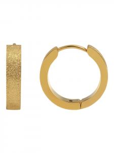 Adeliás Женские серьги - серьги-кольца на шарнирах из нержавеющей стали с золотым покрытием