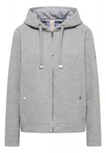 CECIL Худи на молнии в крапчатом сером цвете