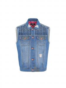 Yoxeone Жилет 'HELL RIDERS' в синем дениме