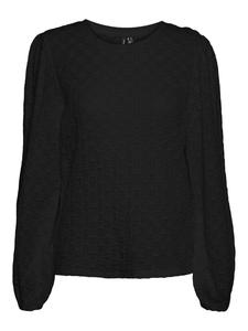 VERO MODA Блузка 'FLOWER' в черном цвете