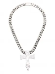 Ожерелье с подвеской в виде креста Darkai, серебристый