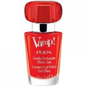 Куколка Вамп! Лак для ногтей ароматный гель-эффект 202 Carnal Red Pupa Milano