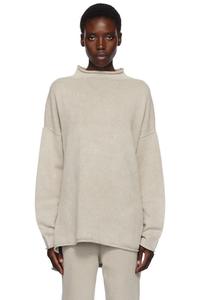 Бежевый свитер с выцветшим воротником Lauren Manoogian