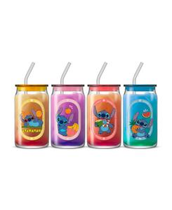 Набор из 4 стаканов Lilo Stitch Island Vibes JoyJolt, Multi