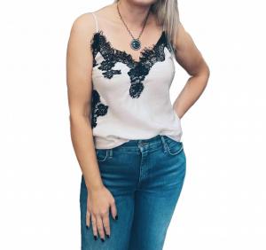 Майка-комбинезон Harper Bias белого/черного цвета Gold Hawk