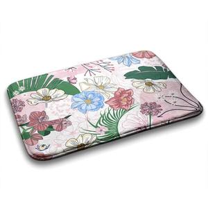 Коврик для ванной Tulup Bunte Blumen, 75x1x75 см, красный