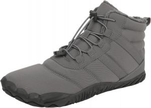 Мужские и женские походные ботинки Минималистичные зимние Ботинки для снега Нескользящие с нулевым перепадом подошвы Широкий носок Ботильоны на голенище Водонепроницаемые Комфортные для прогулок Открытая местность Бег по тропам Унисекс Generic, серый