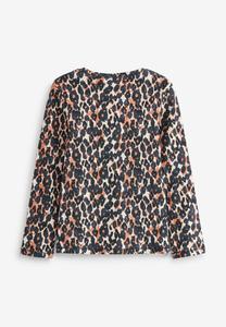 Топ с длинными рукавами Next, черная анималистичная белая полоска 5 Pack Long Sleeve