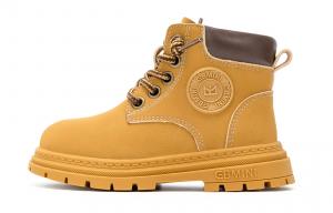 Детские кожаные ботинки для дошкольников EBMINI, серый/зеленый