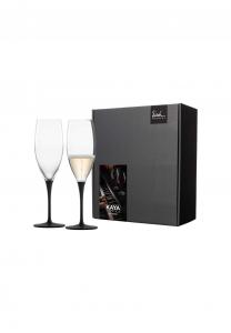 Бокалы для шампанского Eisch Kaya, 278 мл, 2 штуки, черный