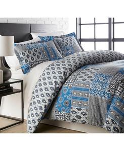 Комплект постельного белья Vilano Global Patchwork Ultra Soft из 3 предметов, размер Twin/Twin XL Southshore Fine Linens, синий
