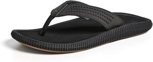 Мужские пляжные сандалии OLUKAI Ulele, водонепроницаемые шлепанцы, поддержка свода стопы и комфортная посадка, легкие и прочные, улучшенное сцепление и устойчивость, Lava Rock/Lava Rock