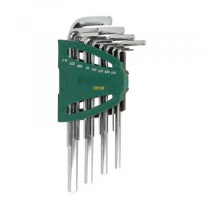 Набор шестигранных ключей Shida, 12 дюймов, длина 1/16–3/8 дюйма 09108 SATA