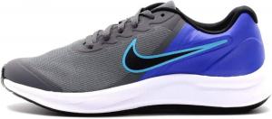Кроссовки для гимнастики Nike Star Runner 3 (PSV), унисекс, детские, черный/синий/серый