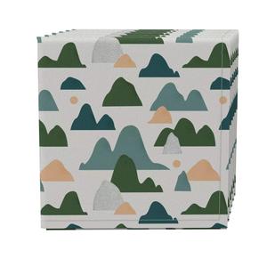 Набор салфеток из 4 шт., 100 % хлопок, 20x20 дюймов, абстрактный пейзаж