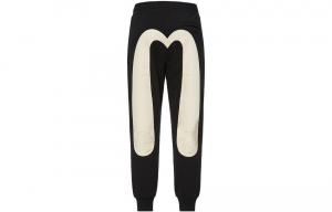 Трикотажные спортивные штаны мужские черные Evisu, черный