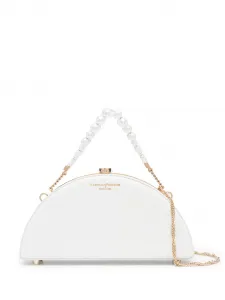 Клатч Luna с жемчугом Aspinal Of London, белый