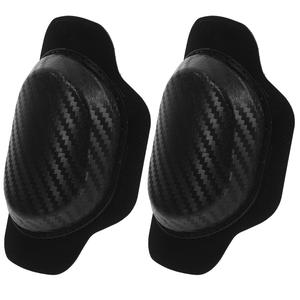 Регулируемые наколенники для мотоцикла с застежкой-липучкой, черные, из искусственной кожи, защитная экипировка для взрослых, для мотокросса и велоспорта Healvian, Black