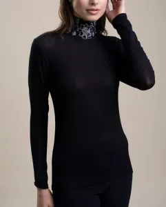 Женская майка с длинными рукавами и вышитой водолазкой Vittoria B. Intimo, черный