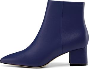 Женские ботинки Castamere с широким каблуком, заостренным носком, на молнии, высота каблука 5 см, Navy Blue