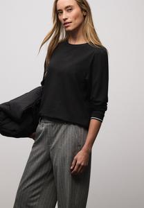 Топ Street One SOFTES MIT DETAILS, Schwarz/Black