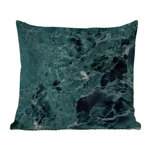 Подушка для улицы - Мрамор - Камень - Текстура - Имитация мрамора - Дизайн - 40x40 см - Устойчива к атмосферным воздействиям - Подушка для отдыха - Подголовник - Внутренняя часть - Обивка с изображением MuchoWow