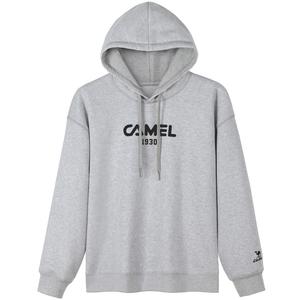 Толстовка Unisex Hooded Moderate Regular CAMEL, medium heather серый