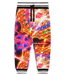 Спортивные брюки из хлопкового джерси с принтом Dolce&Gabbana, разноцветный