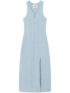 AERON платье миди с разрезом, синий