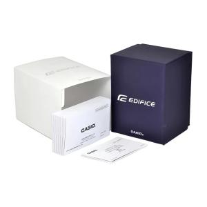 Мужские часы Edifice Classic с белым циферблатом и браслетом из нержавеющей стали — EFB108D-7AV Casio