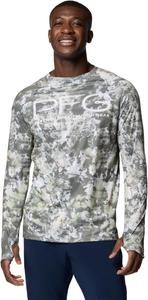 Columbia мужская футболка Super Terminal Tackle Vent с длинным рукавом, Cypress Seamoss