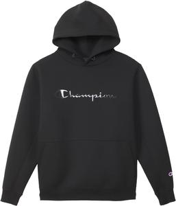 Мужская спортивная толстовка Champion C3-YS102 с длинным рукавом и капюшоном WRAP-AIR, эластичная, термобелье, с логотипом, черный