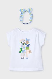 Детская хлопковая футболка Mayoral, синий