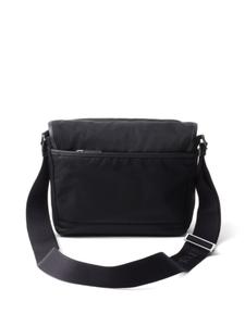 Prada сумка на плечо с нашивкой-логотипом, черный