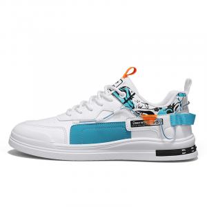 Кеды мужские, обувь для скейтбординга низкая Deerway, белый/синий