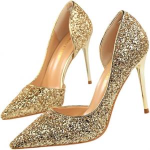 Женские туфли-лодочки с острым носком и тонким каблуком, замшевые, без застежки, для свадьбы и вечеринки VFDB, Z-Gold