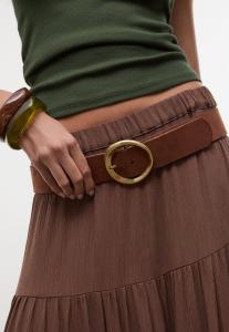 Ремень Stradivarius Belt, Dark Brown
