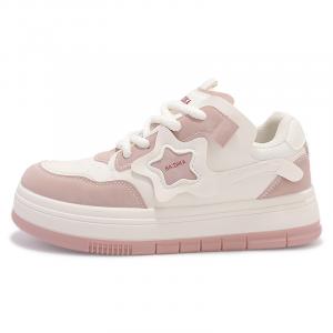 SNXR Низкие, износостойкие, противоскользящие, женские, кроссовки для скейтбординга, бежево-розовые