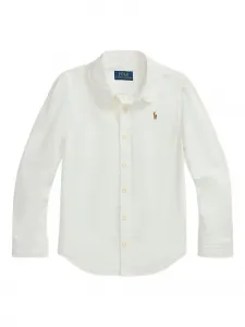 Рубашка с оборками POLO RALPH LAUREN KIDS, белый